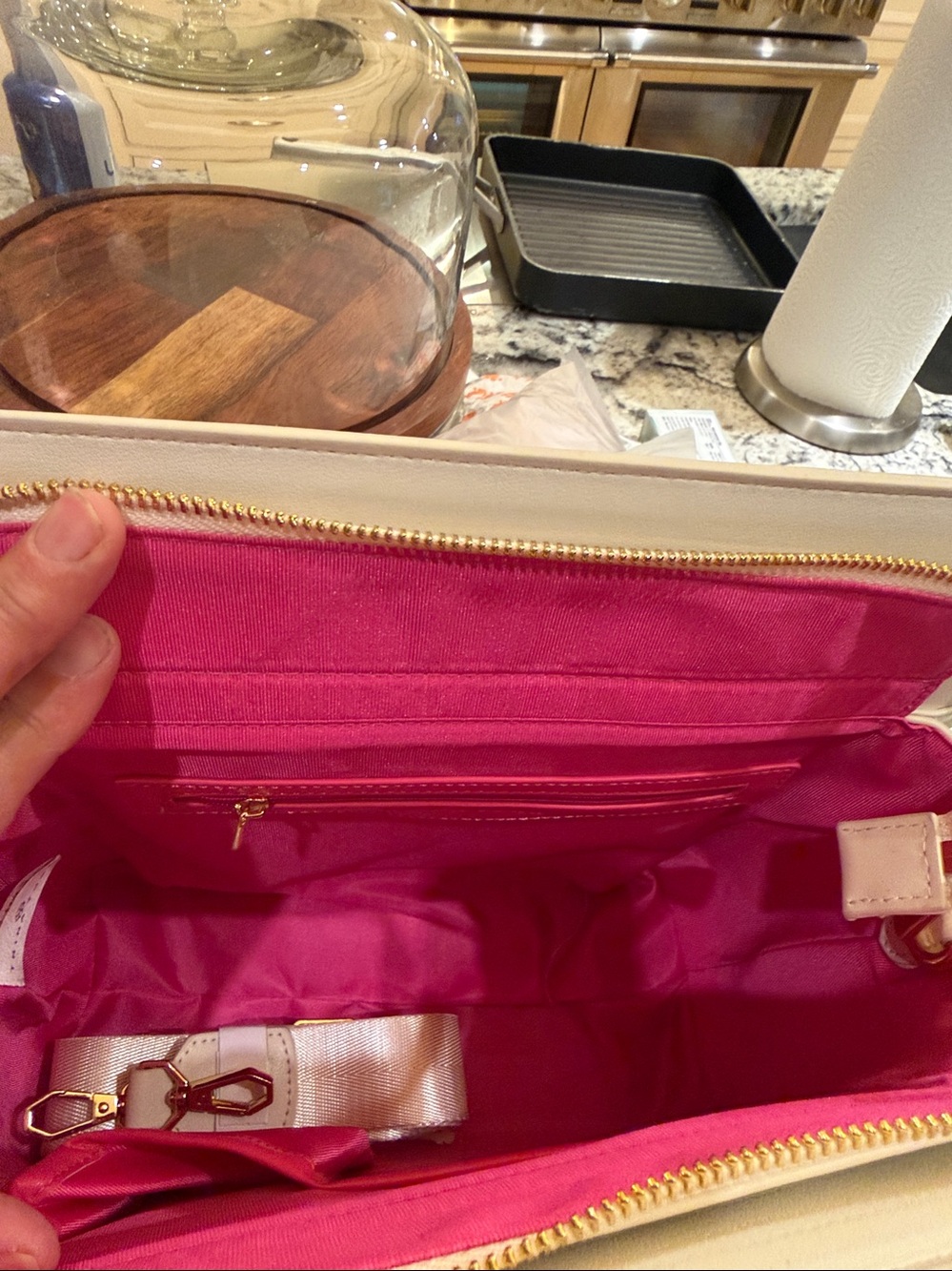 Trina Turk Elegant Cream Tote - Picture 6 of 7
